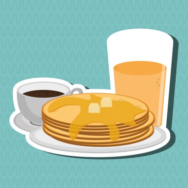 Kahvaltı simgesi tasarım, vektör çizim