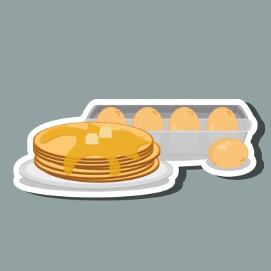 Kahvaltı simgesi tasarım, vektör çizim