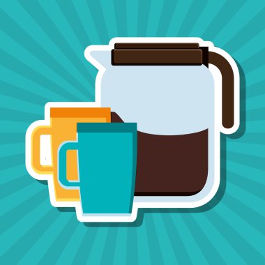 Kahve Saati tasarım, vektör çizim