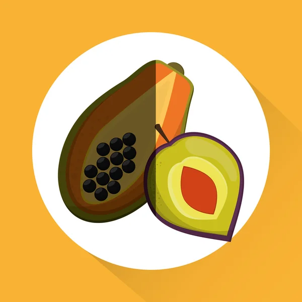 Дизайн иконок фруктов, векторная иллюстрация — стоковый вектор