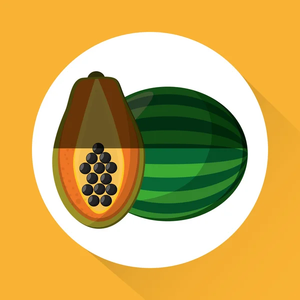 Design de ícone de frutas, ilustração vetorial — Vetor de Stock