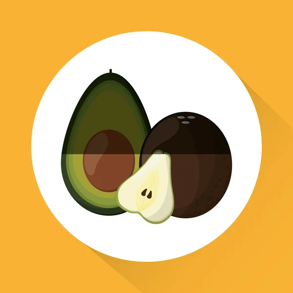 Design de ícone de frutas, ilustração vetorial — Vetor de Stock