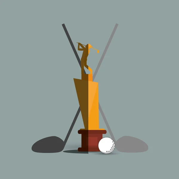 Дизайн иконки для гольфа, векторная иллюстрация — стоковый вектор