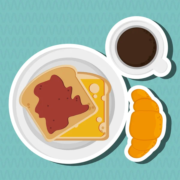 Design de ícone de café da manhã, ilustração vetorial — Vetor de Stock