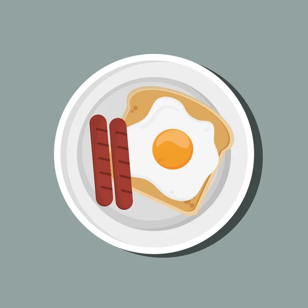 Diseño del icono del desayuno, ilustración vectorial — Archivo Imágenes Vectoriales