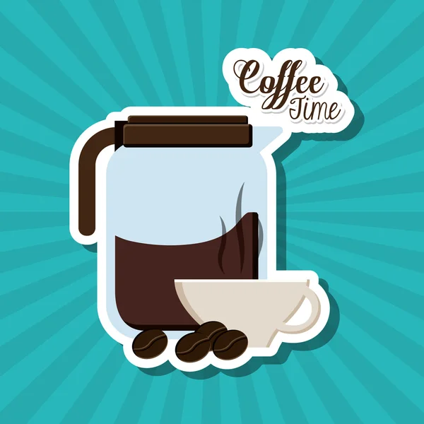 Coffee time design, Illustrazione vettoriale — Vettoriale Stock