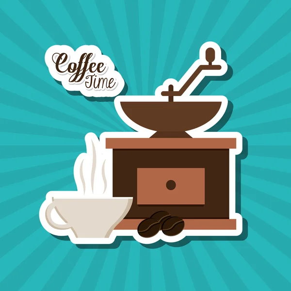 Conception de temps de café, Illustration vectorielle — Image vectorielle