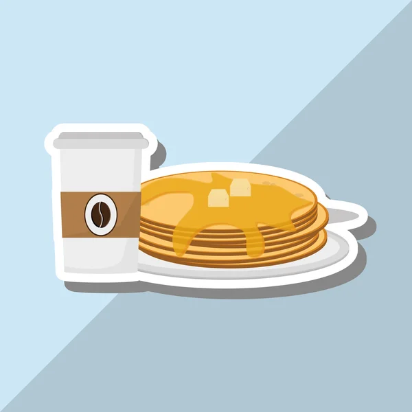 Frühstück Icon Design, Vektorillustration — Stockvektor