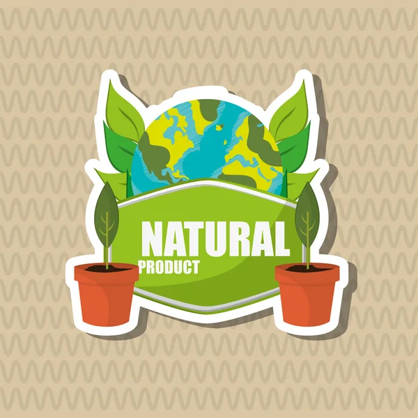 Diseño natural y ecológico, ilustración vectorial — Vector de stock