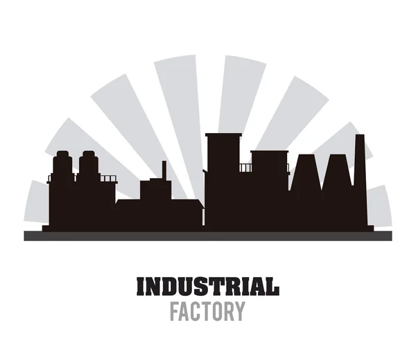 Industriella factory design, vektor illustration — Stock vektor