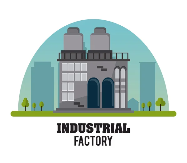 Conception industrielle d'usine, Illustration vectorielle — Image vectorielle