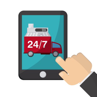 Smartphone tasarım, vektör çizim ile alışveriş