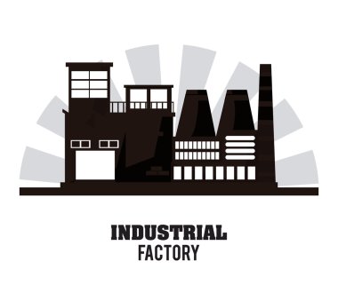 Endüstriyel fabrika tasarımı, vektör çizim