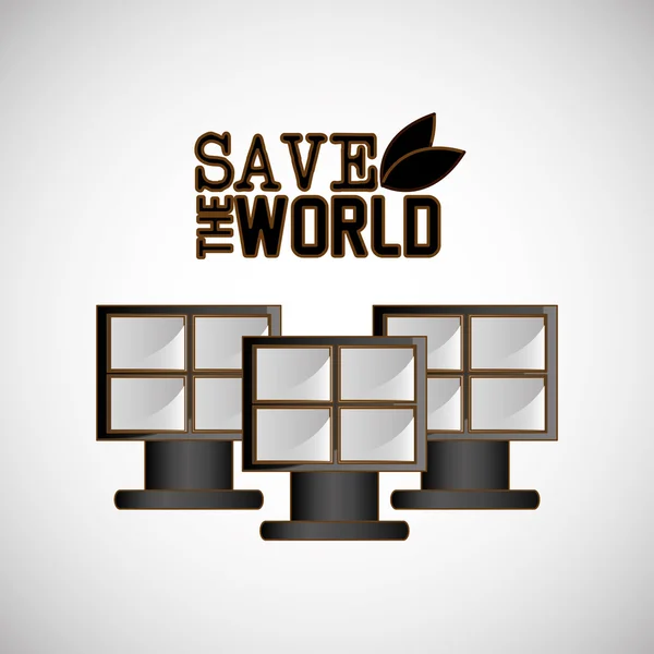 Save world design — Stock Vector