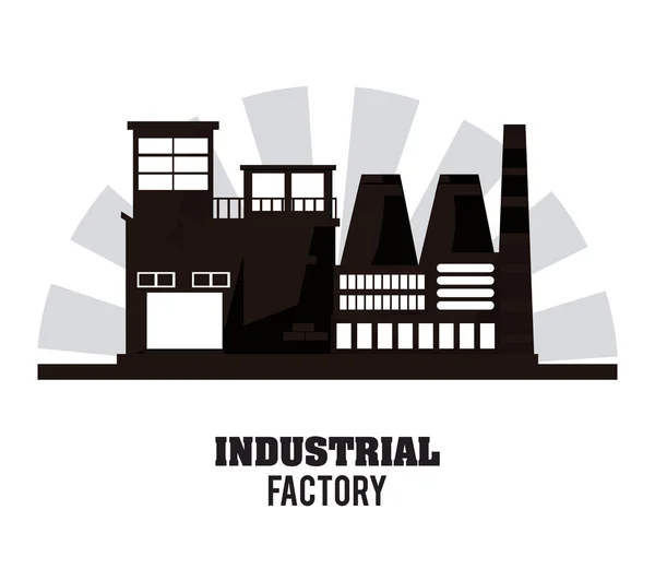 Diseño industrial de fábrica, ilustración vectorial — Vector de stock