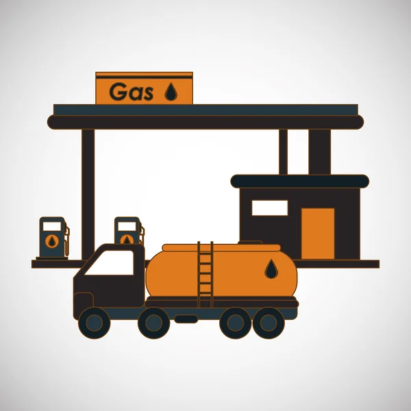 Diseño de la industria petrolera — Vector de stock