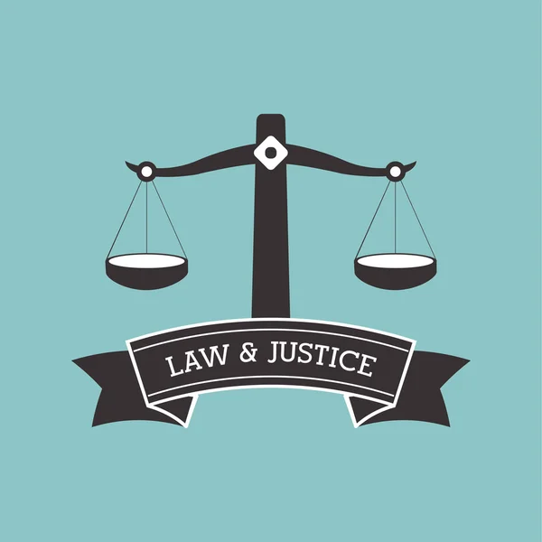 Law and Justice balance design — Stock Vector