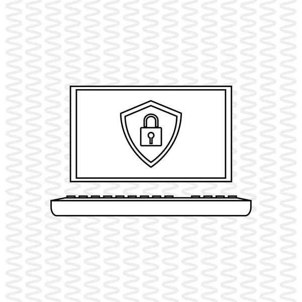 Cyber Security antivirus ontwerp — Stockvector