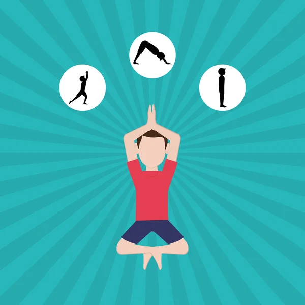 Icona di yoga design — Vettoriale Stock
