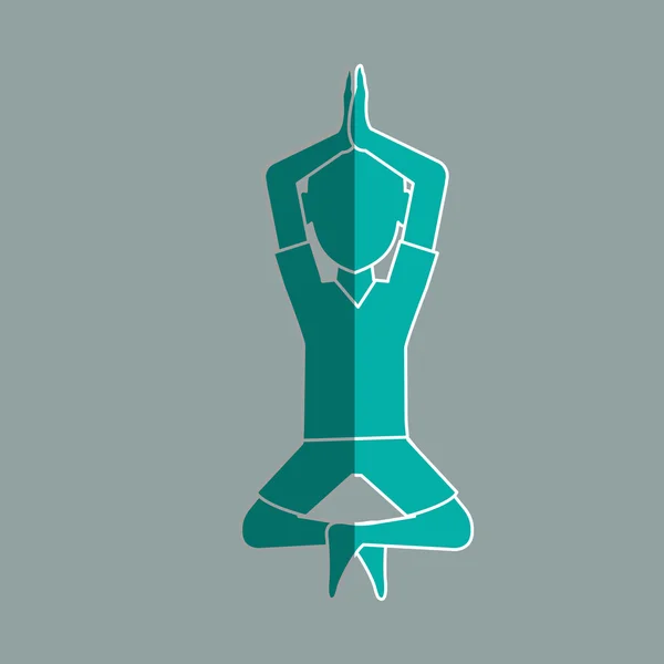 Diseño de iconos de yoga — Vector de stock
