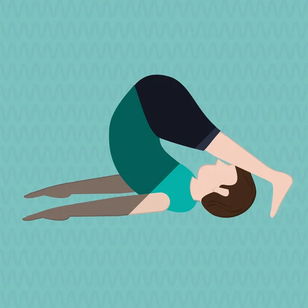 Conception icône de yoga — Image vectorielle