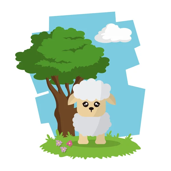 Икона овец — стоковый вектор
