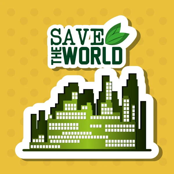 Save World design — Stock Vector