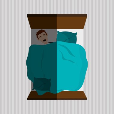 Dinlenme ve uyku tasarım, vektör çizim