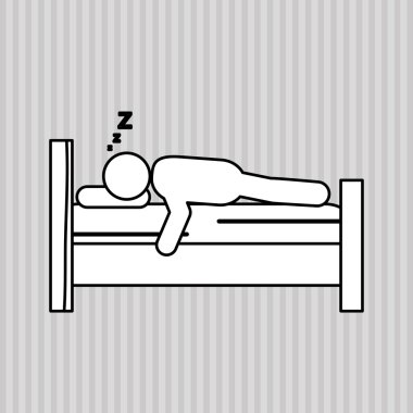 Dinlenme ve uyku tasarım, vektör çizim
