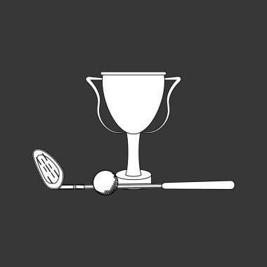 Golf simgesi tasarım, vektör çizim