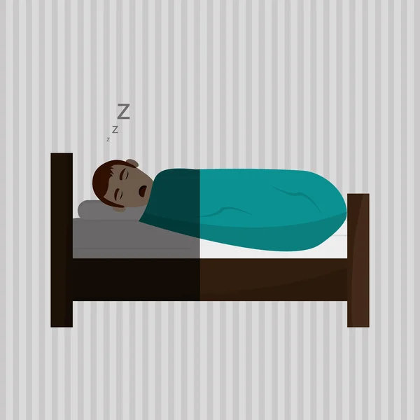 Descanso y diseño del sueño, ilustración vectorial — Vector de stock