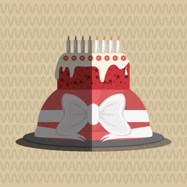 Conception d'icône de gâteau, illustration vectorielle — Image vectorielle