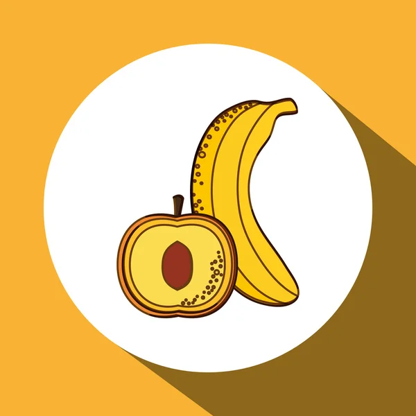 Früchte Icon Design, Vektorillustration — Stockvektor