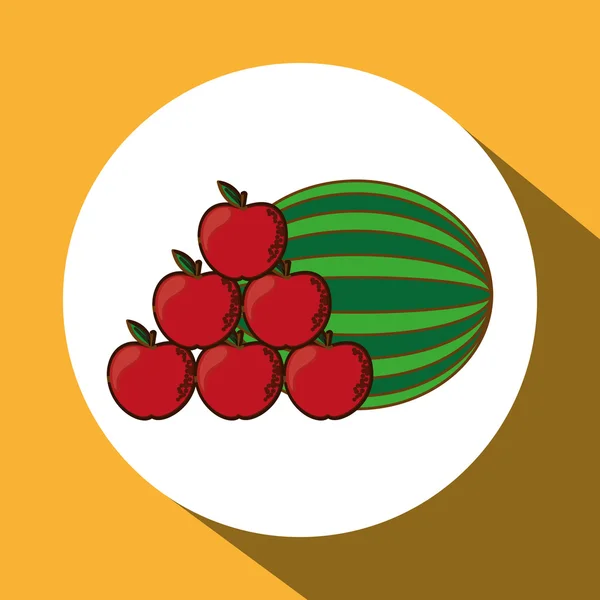 Gyümölcsöt ikonra design, illusztráció vektor — Stock Vector
