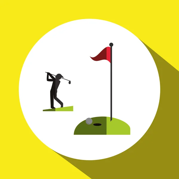 Golf ikona designu, ilustracji wektorowych — Wektor stockowy