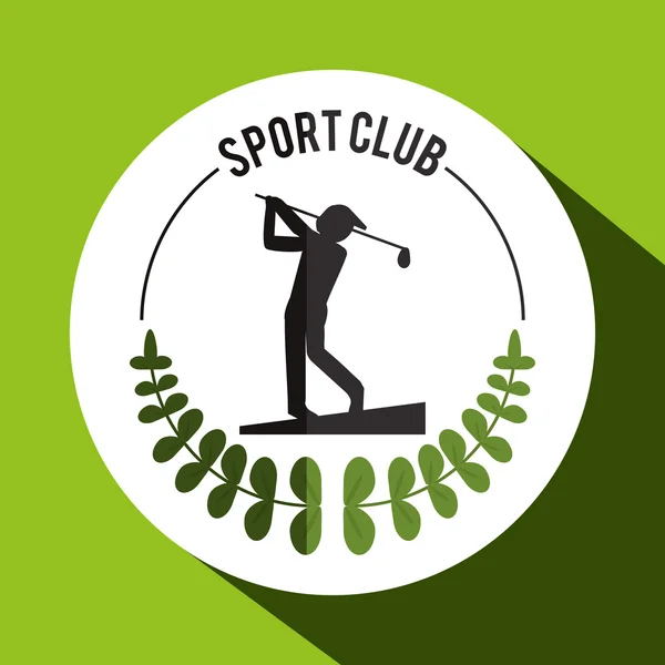 Diseño de iconos de golf, ilustración vectorial — Vector de stock