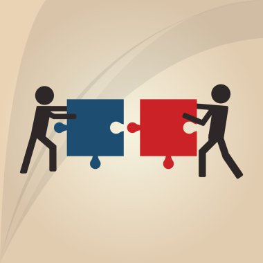 Ekip çalışması bulmaca tasarımı ile