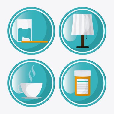 Geri kalan simgesi tasarım, vektör çizim