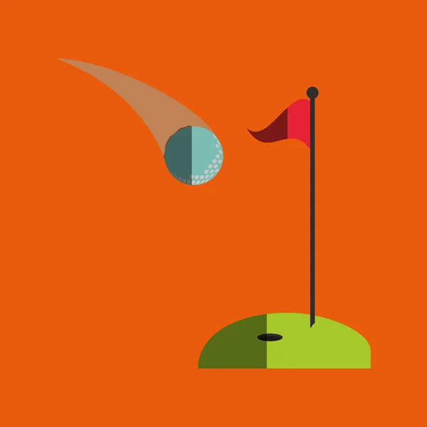 Дизайн иконки для гольфа, векторная иллюстрация — стоковый вектор