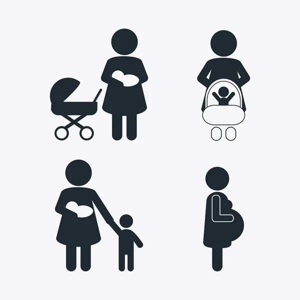 Pregnancy mother design — Stock Vector