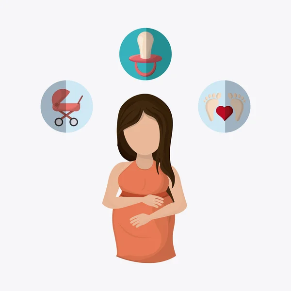 Conception de mère de grossesse — Image vectorielle