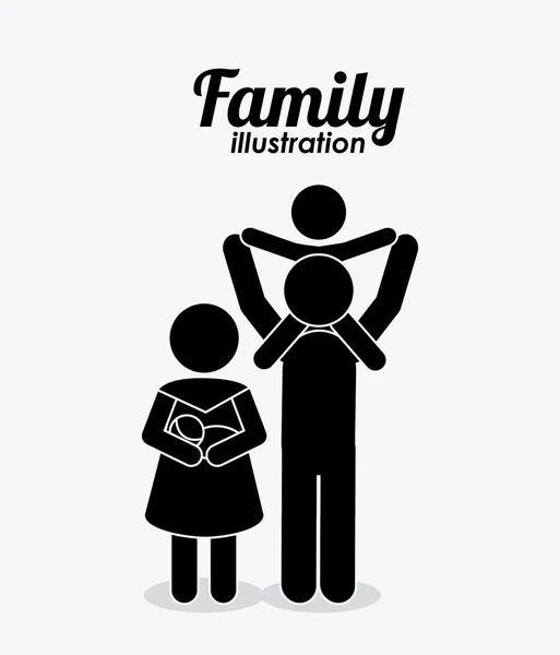 Design von Familiensymbolen — Stockvektor