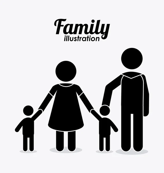 Design von Familiensymbolen — Stockvektor