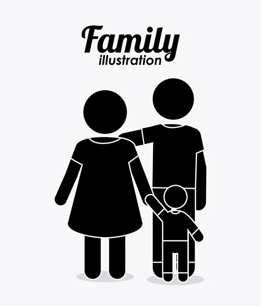 Design von Familiensymbolen — Stockvektor