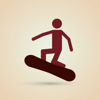 snowboard spor tasarım, vektör çizim