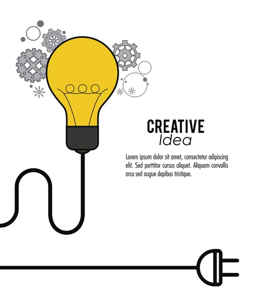 Icona creativa della mente e dell'idea, illustrazione vettoriale — Vettoriale Stock