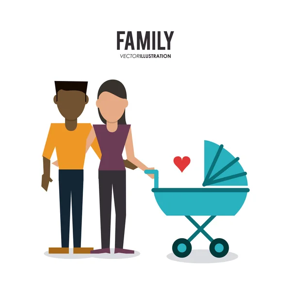 Design der Familiensymbole, Vektor-Illustration — Stockvektor