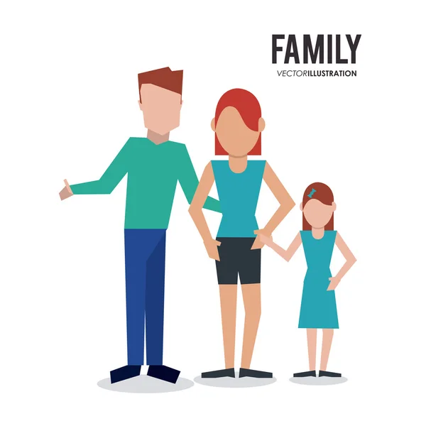 Design der Familiensymbole, Vektor-Illustration — Stockvektor