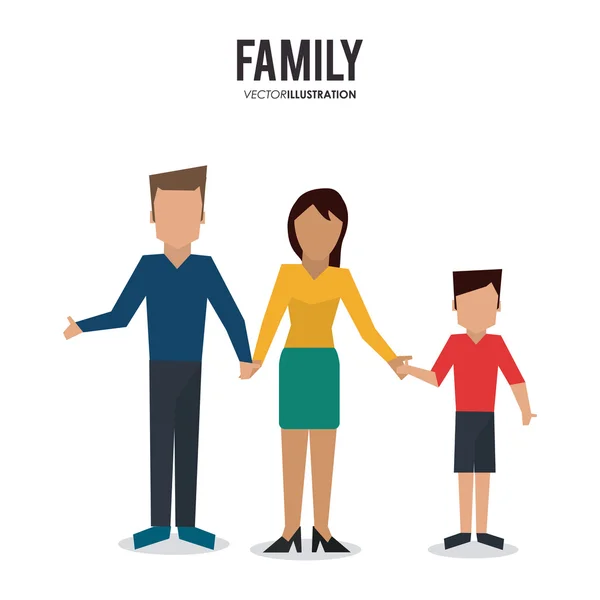 Design der Familiensymbole, Vektor-Illustration — Stockvektor