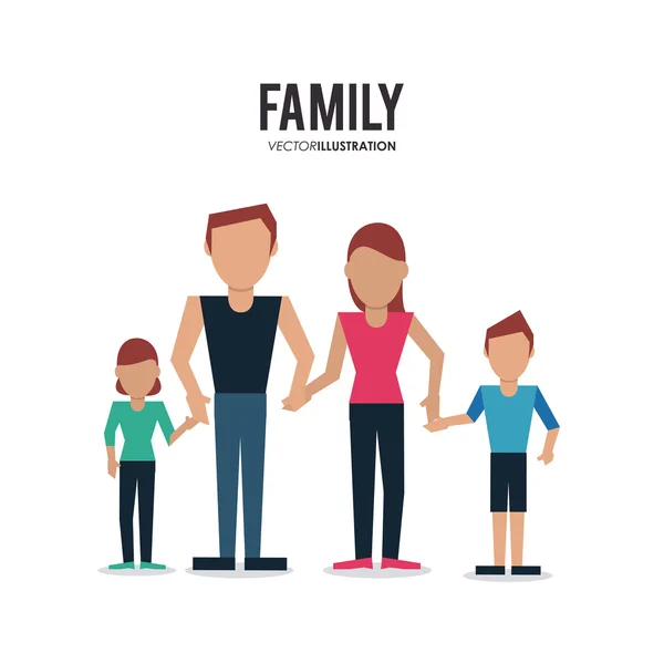 Design der Familiensymbole, Vektor-Illustration — Stockvektor